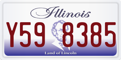 IL license plate Y598385