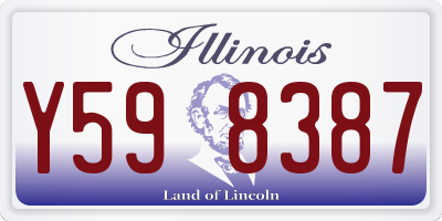IL license plate Y598387