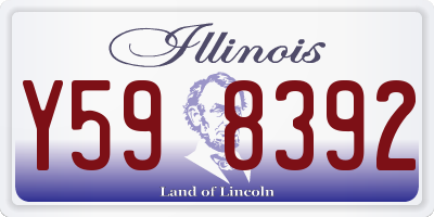 IL license plate Y598392