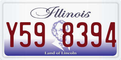 IL license plate Y598394