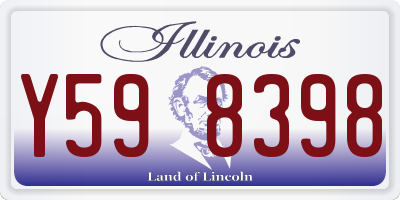 IL license plate Y598398