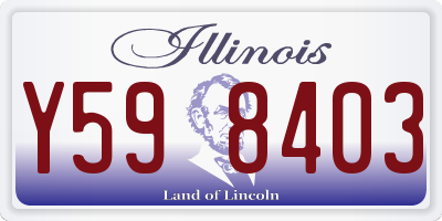 IL license plate Y598403
