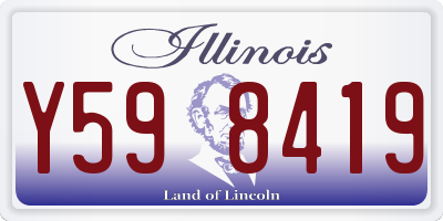 IL license plate Y598419