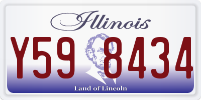 IL license plate Y598434