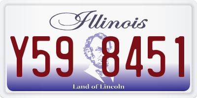 IL license plate Y598451