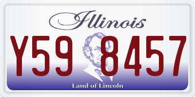 IL license plate Y598457