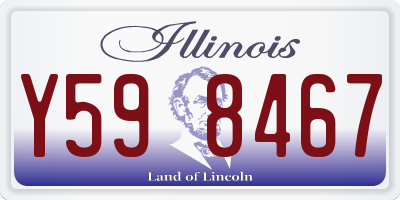 IL license plate Y598467
