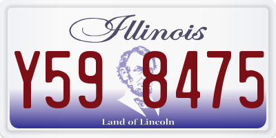 IL license plate Y598475