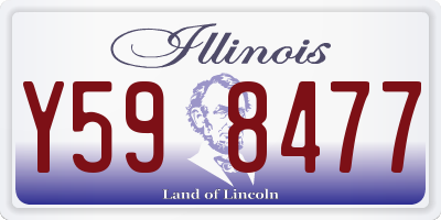 IL license plate Y598477