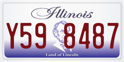 IL license plate Y598487