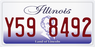 IL license plate Y598492