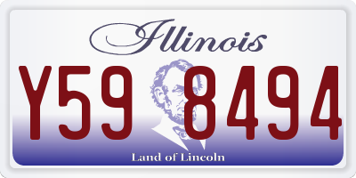 IL license plate Y598494