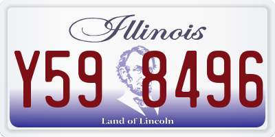 IL license plate Y598496