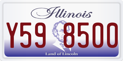 IL license plate Y598500