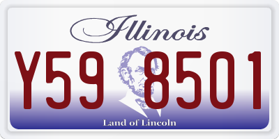 IL license plate Y598501