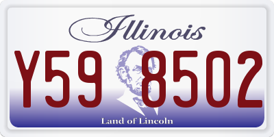 IL license plate Y598502