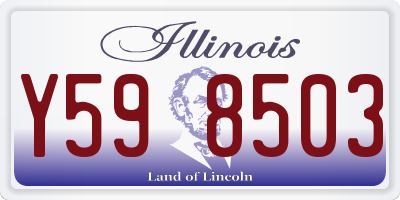 IL license plate Y598503