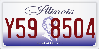 IL license plate Y598504