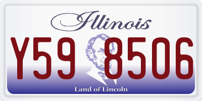 IL license plate Y598506