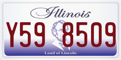 IL license plate Y598509