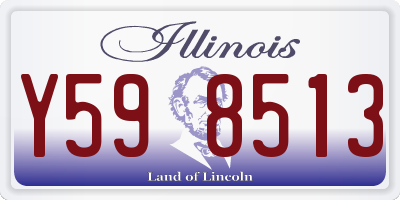 IL license plate Y598513