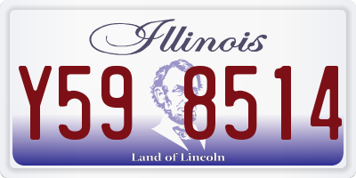 IL license plate Y598514