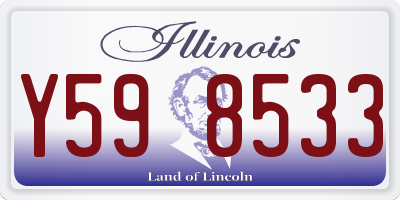 IL license plate Y598533