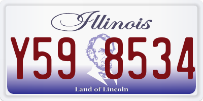 IL license plate Y598534
