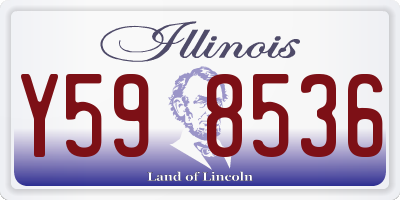 IL license plate Y598536