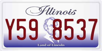 IL license plate Y598537