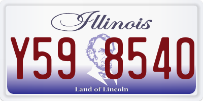IL license plate Y598540