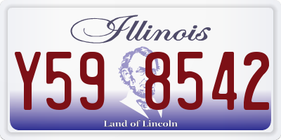 IL license plate Y598542