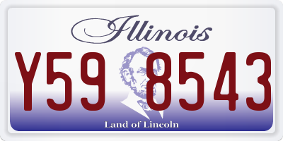 IL license plate Y598543