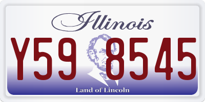 IL license plate Y598545