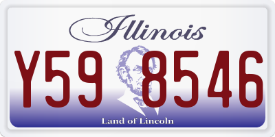 IL license plate Y598546