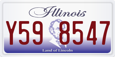 IL license plate Y598547
