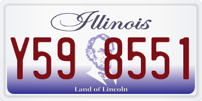 IL license plate Y598551