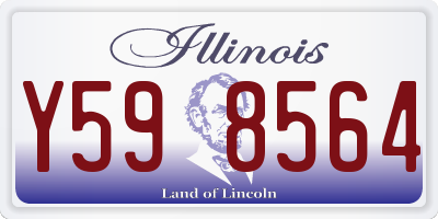 IL license plate Y598564