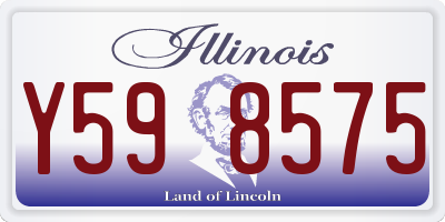 IL license plate Y598575