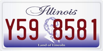 IL license plate Y598581