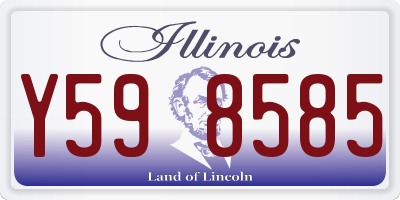 IL license plate Y598585