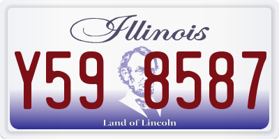 IL license plate Y598587