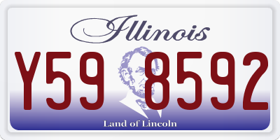 IL license plate Y598592
