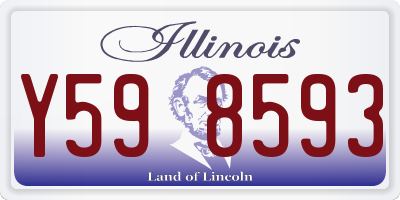IL license plate Y598593