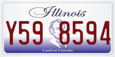 IL license plate Y598594