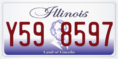 IL license plate Y598597