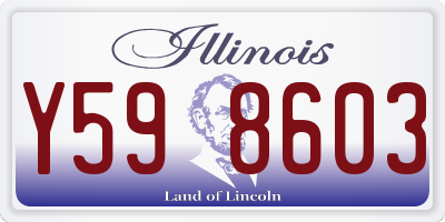 IL license plate Y598603