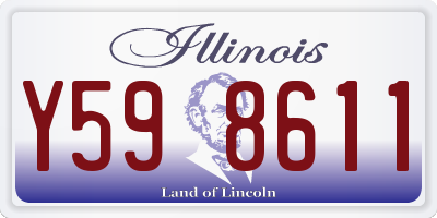IL license plate Y598611