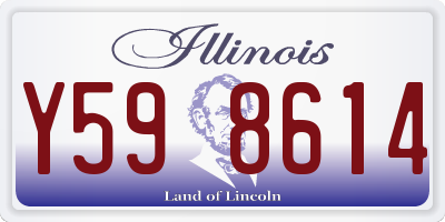 IL license plate Y598614