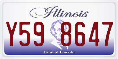 IL license plate Y598647